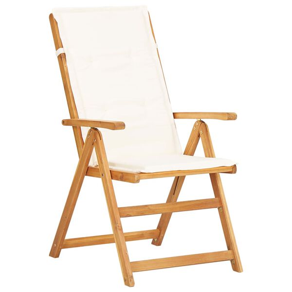 vidaXL Reclining Garden Chairs 2 pcs Brown Solid Acacia Wood