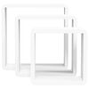 vidaXL Wall Cube Shelves 3 pcs White MDF