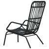 vidaXL Garden Chair Poly Rattan Black