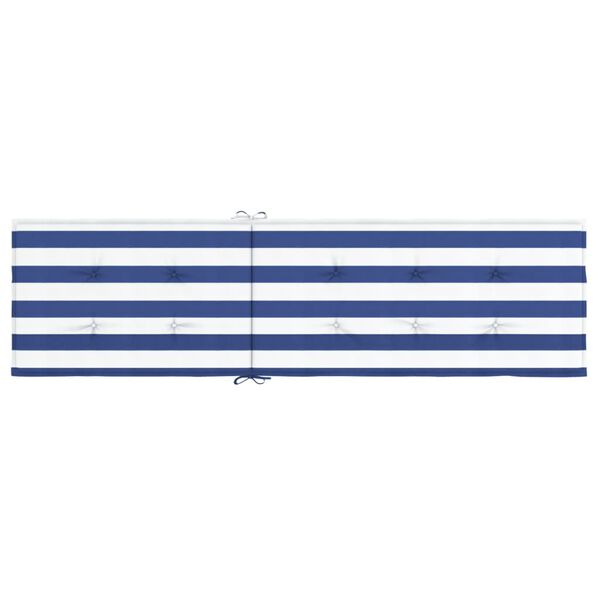 vidaXL Deck Chair Cushion Blue&White Stripe Oxford Fabric