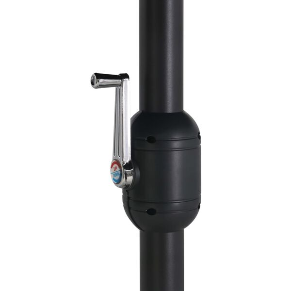 vidaXL Garden Parasol with Aluminium Pole 460x270 cm Black