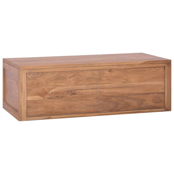 vidaXL Wall-mounted Bathroom Cabinet 90x45x30 cm Solid Teak Wood