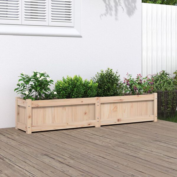 vidaXL Garden Planter 150x31x31 cm Solid Wood Pine