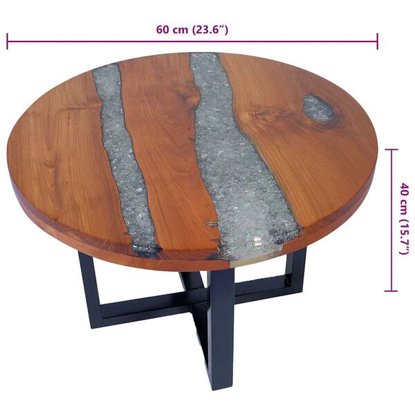 vidaXL Coffee Table Teak Resin 100x50 cm