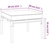 vidaXL Garden Footstools with Grey Cushions 2 pcs 60x60x35 cm Steel