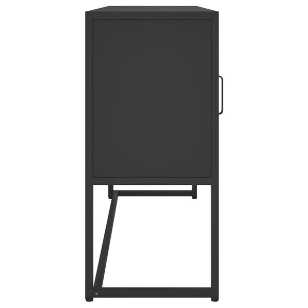 vidaXL Sideboard Black 105x35x75 cm Steel