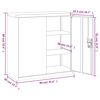 vidaXL File Cabinet White 90x40x90 cm Steel