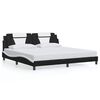 vidaXL Bed Frame "Viana" without Mattress Black and White 193x203 cm Faux Leather