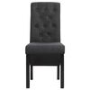 vidaXL Dining Chairs 2 pcs Dark Gray Fabric
