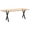 vidaXL Dining Table Legs X-Shaped 2 pcs Black 57x(72-73) cm Steel