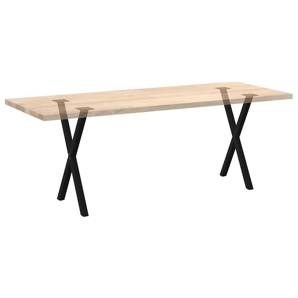 vidaXL Dining Table Legs X-Shaped 2 pcs Black 57x(72-73) cm Steel