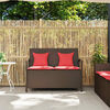 vidaXL Garden Storage Bench with Cushion Brown Poly Rattan