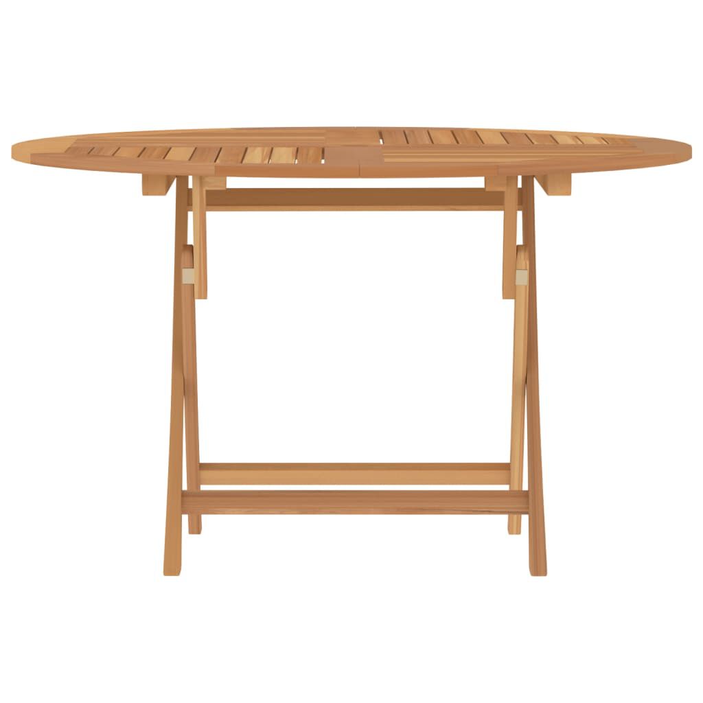 vidaXL Folding Garden Table Ø 110x75 cm Solid Wood Teak