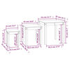 vidaXL Nesting Tables 3 pcs White Solid Wood Pine