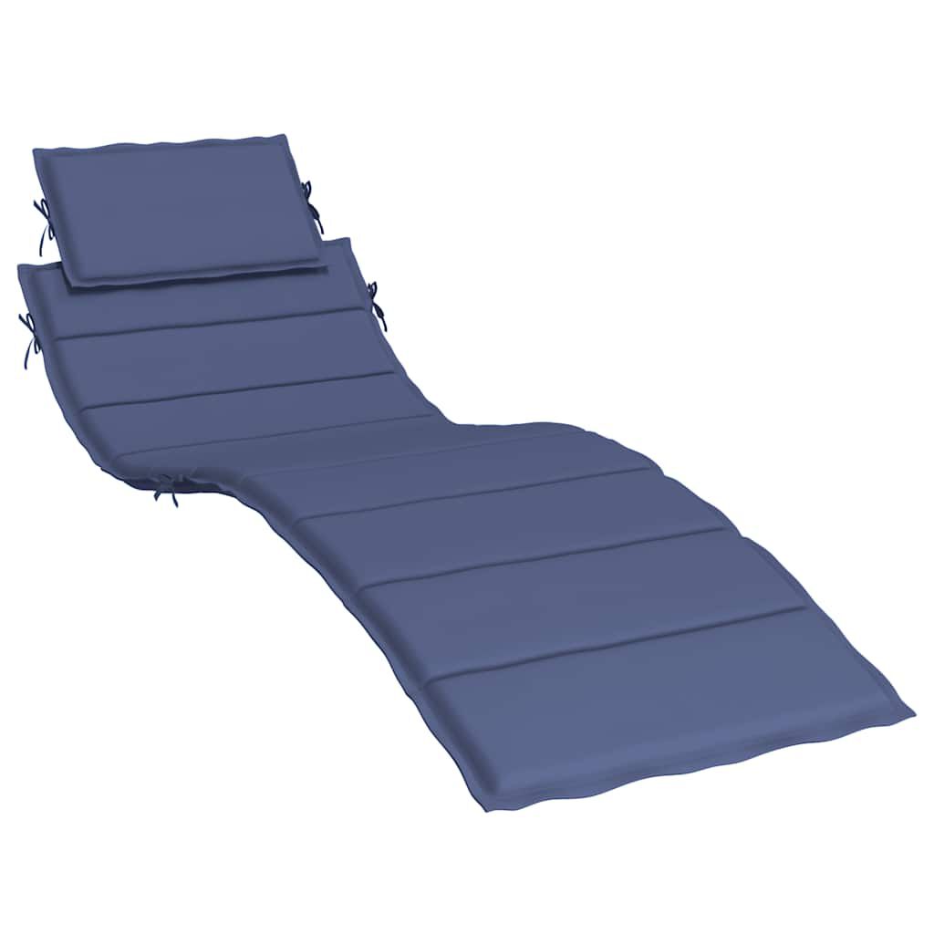 vidaXL Sun Lounger Cushion Navy Blue Oxford Fabric
