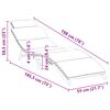 vidaXL Sun Lounger Cream white 188 x 55 x 59 cm Solid teak wood