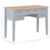 vidaXL Writing Desk Grey 109.5x45x77.5 cm Wood
