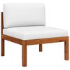 vidaXL 2 Piece Garden Lounge Set with Cushions Wood Acacia&Rope
