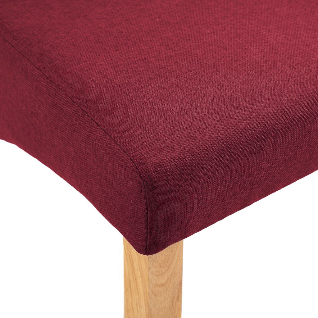 vidaXL Dining Chairs 2 pcs Red Fabric