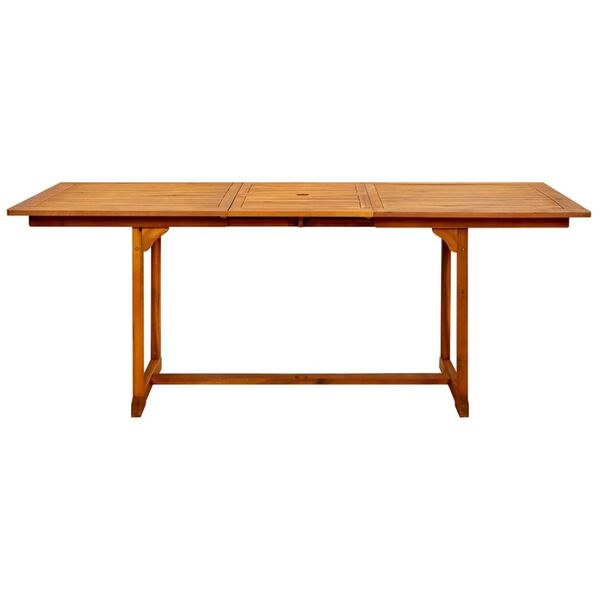 vidaXL Garden Dining Table (150-200)x100x75 cm Solid Acacia Wood
