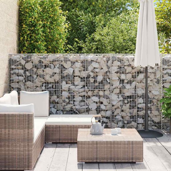 vidaXL Gabion Basket Galvanised Steel 300x30x100 cm