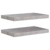 vidaXL Floating Wall Shelves 2 pcs Concrete Grey 50x23x3.8 cm MDF