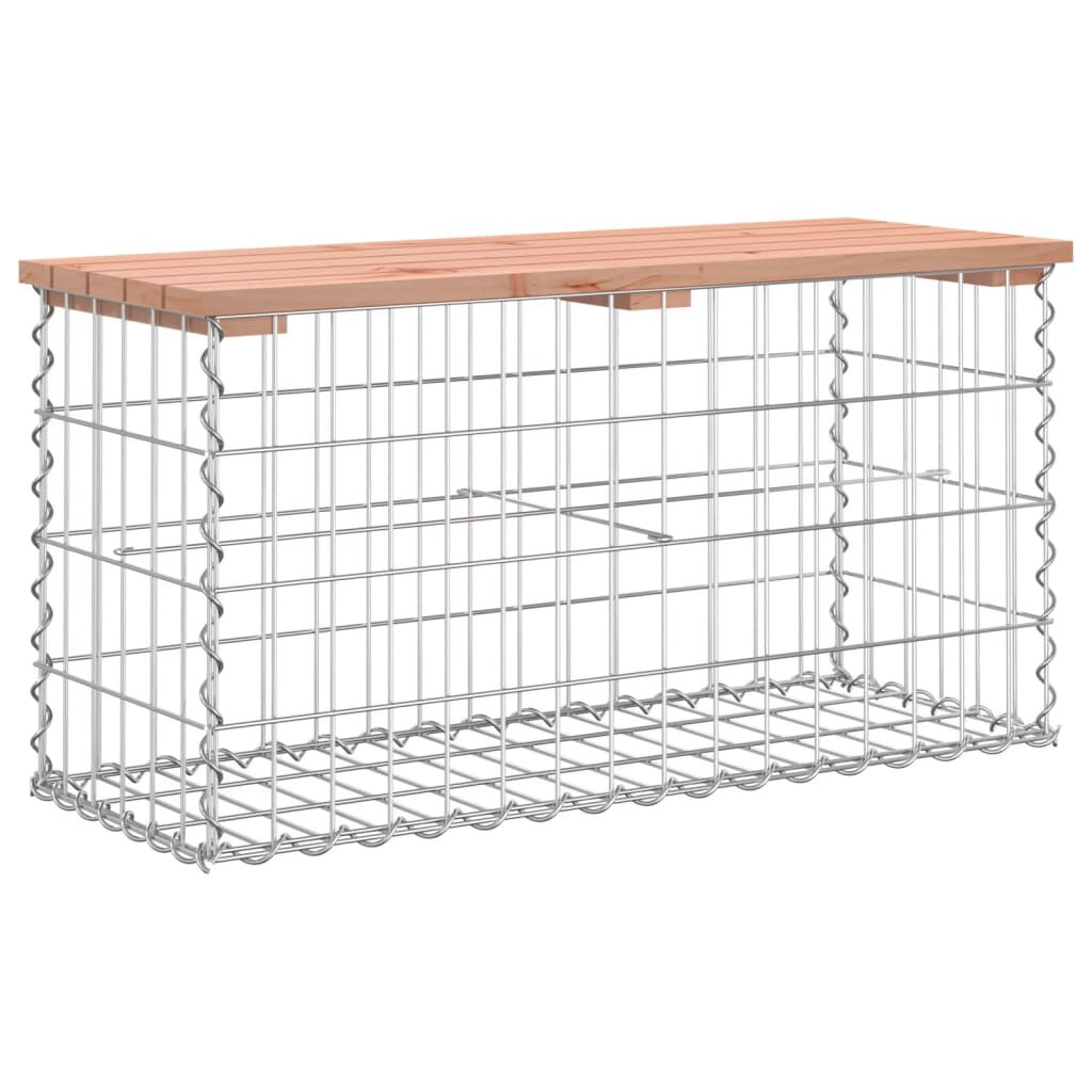 vidaXL Garden Bench Gabion Design 83x31.5x42 cm Solid Wood Douglas