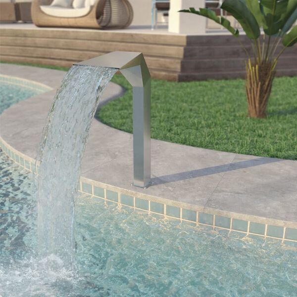 vidaXL Pool Fountain Stainless Steel 50x30x90 cm Silver