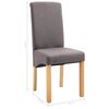 vidaXL Dining Chairs 4 pcs Taupe Fabric