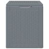 vidaXL Garden Storage Box Grey PP Rattan 90 L