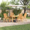 vidaXL Garden Dining Set Folding 9 pcs Brown Solid acacia wood