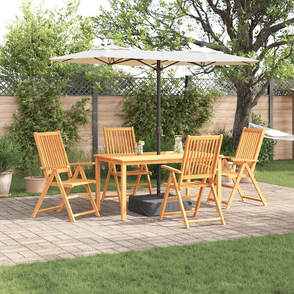 vidaXL Garden Dining Set Folding 9 pcs Brown Solid acacia wood