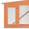 vidaXL Large Rabbit Hutch Small Animal House Pet Cage with Roofs Wood