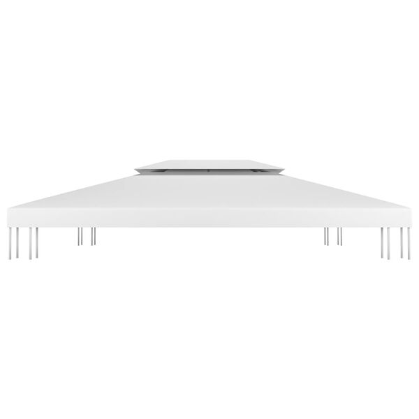 vidaXL 2-Tier Gazebo Top Cover 310 g/m² 4x3 m White
