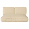 vidaXL Cushion Set 3 pcs Beige Oxford Fabric
