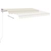 vidaXL Automatic Retractable Awning 300x250 cm Cream