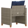 vidaXL Garden Chair with Cushions Grey Poly Rattan