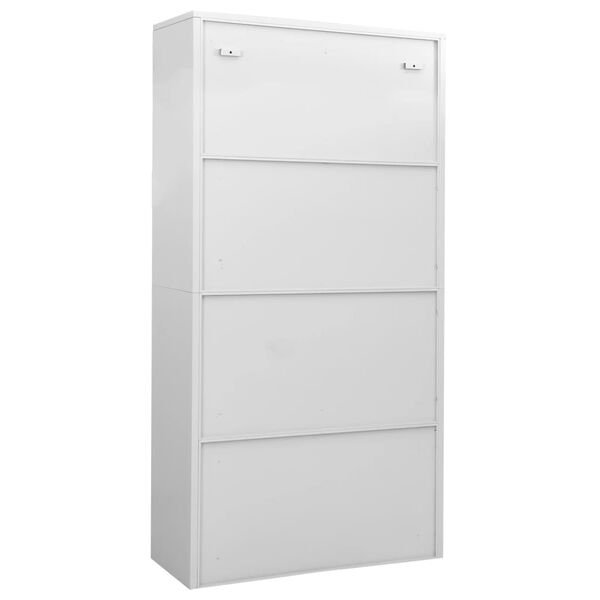 vidaXL Office Cabinet Light Grey 90x40x180 cm Steel