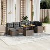 vidaXL 8 Piece Garden Sofa Set with Cushions Grey Poly Rattan