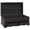vidaXL Wooden Treasure Chest Large Black