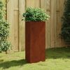 vidaXL Garden Planter 40x34.5x75 cm Corten Steel