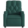 vidaXL Massage Recliner Chair Dark Green Fabric