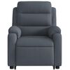 vidaXL Stand up Massage Recliner Chair Dark Grey Velvet
