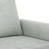 vidaXL 2 Piece Sofa Set with Pillows Light Grey Velvet