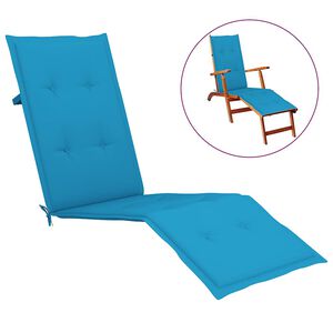 vidaXL Deck Chair Cushion Blue (75+105)x50x4 cm