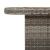 vidaXL Garden Table Grey 80x80x71 cm Poly Rattan and Acacia Wood