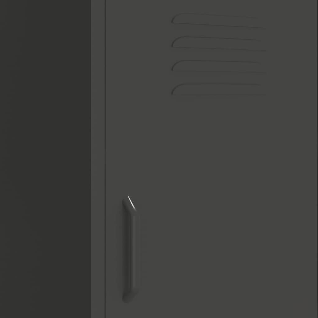 vidaXL Storage Cabinet Anthracite 42.5x35x101.5 cm Steel