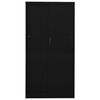 vidaXL Office Cabinet with Sliding Door Black 90x40x180 cm Steel