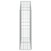 vidaXL Arched Gabion Basket 100x30x100/120 cm Galvanised Iron