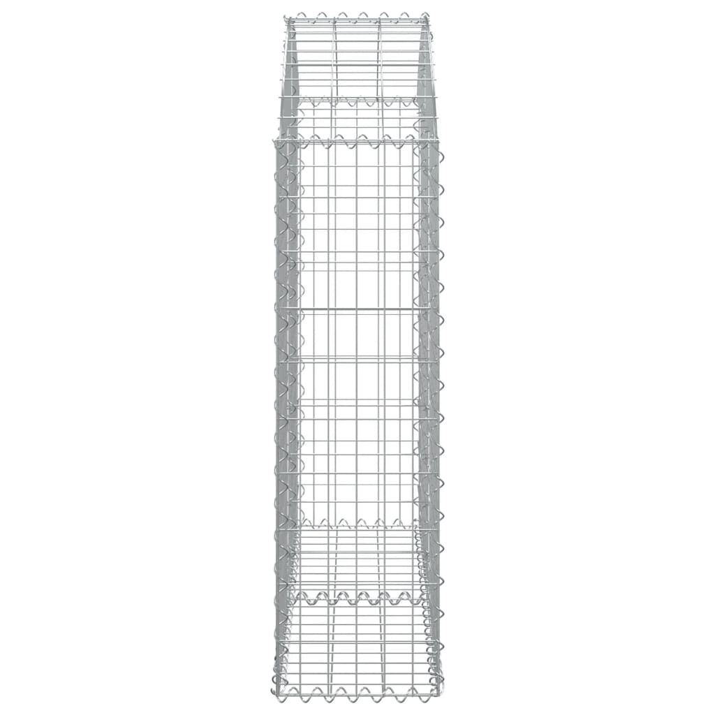 vidaXL Arched Gabion Basket 100x30x100/120 cm Galvanised Iron